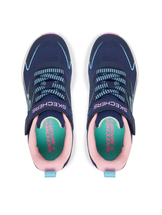 Skechers scarpa da ginnastica da bambina Hyper Speed 303882L/NVMT blu