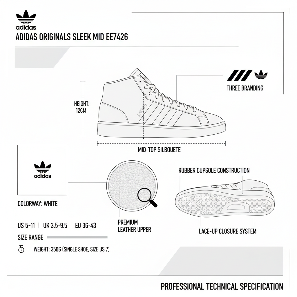 Adidas Originals Women's Sleek Mid EE7426 White sneakers