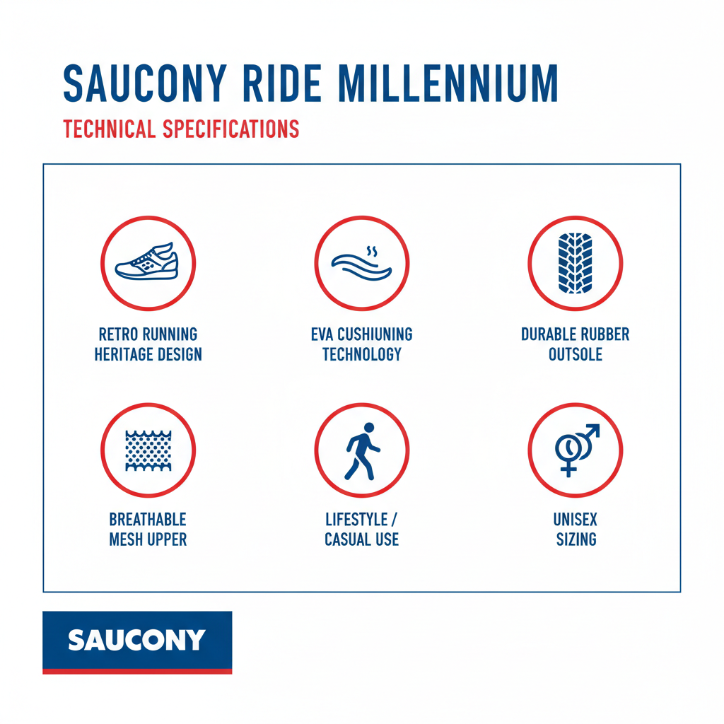 Saucony Originals Ride Millennium S70812-13 White | Unisex Retro Running Heritage Lifestyle Sneakers