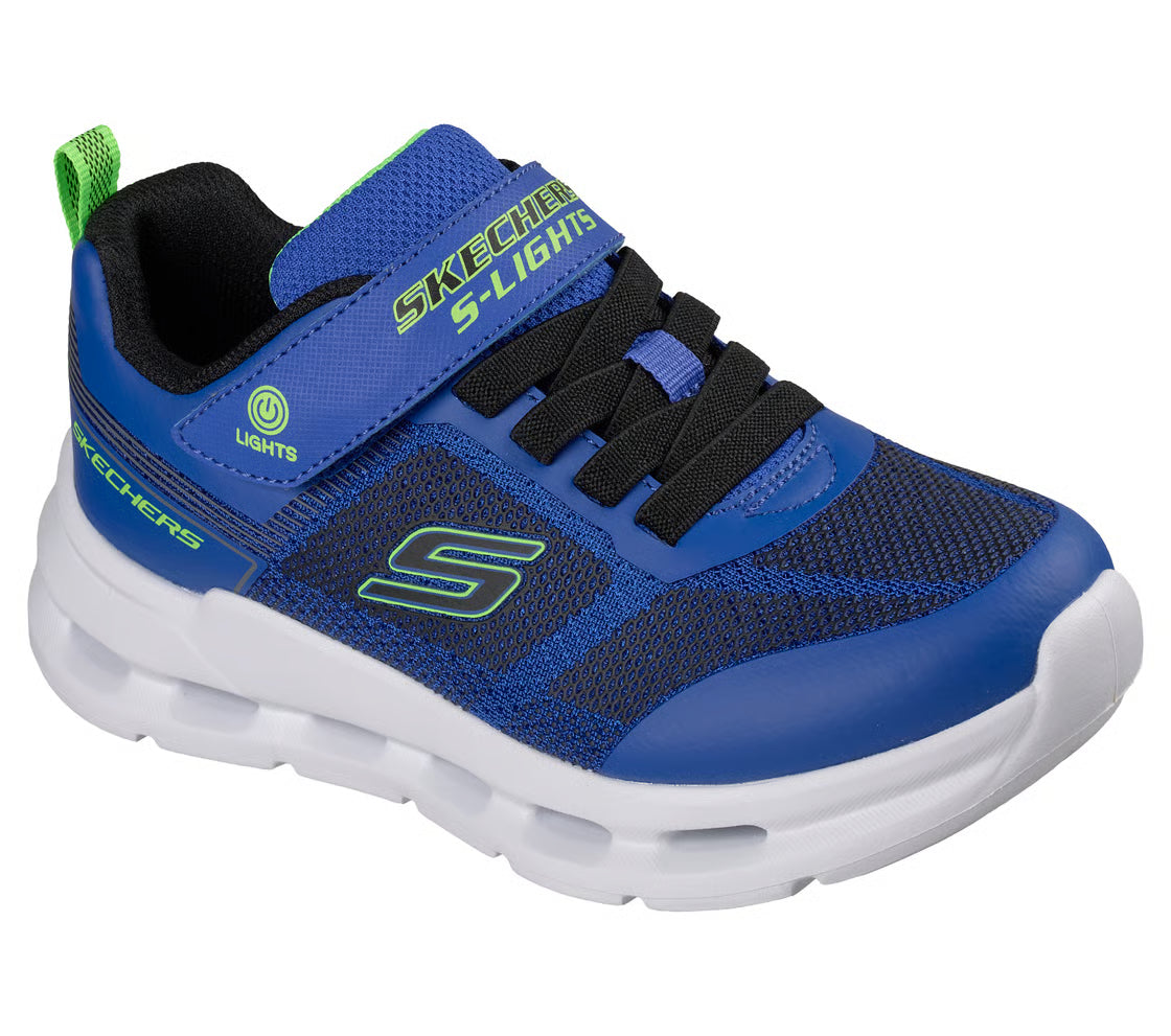 Skechers scarpa con velcro e luci da junior Glide-Step Lights 400240LC/BLBK blu