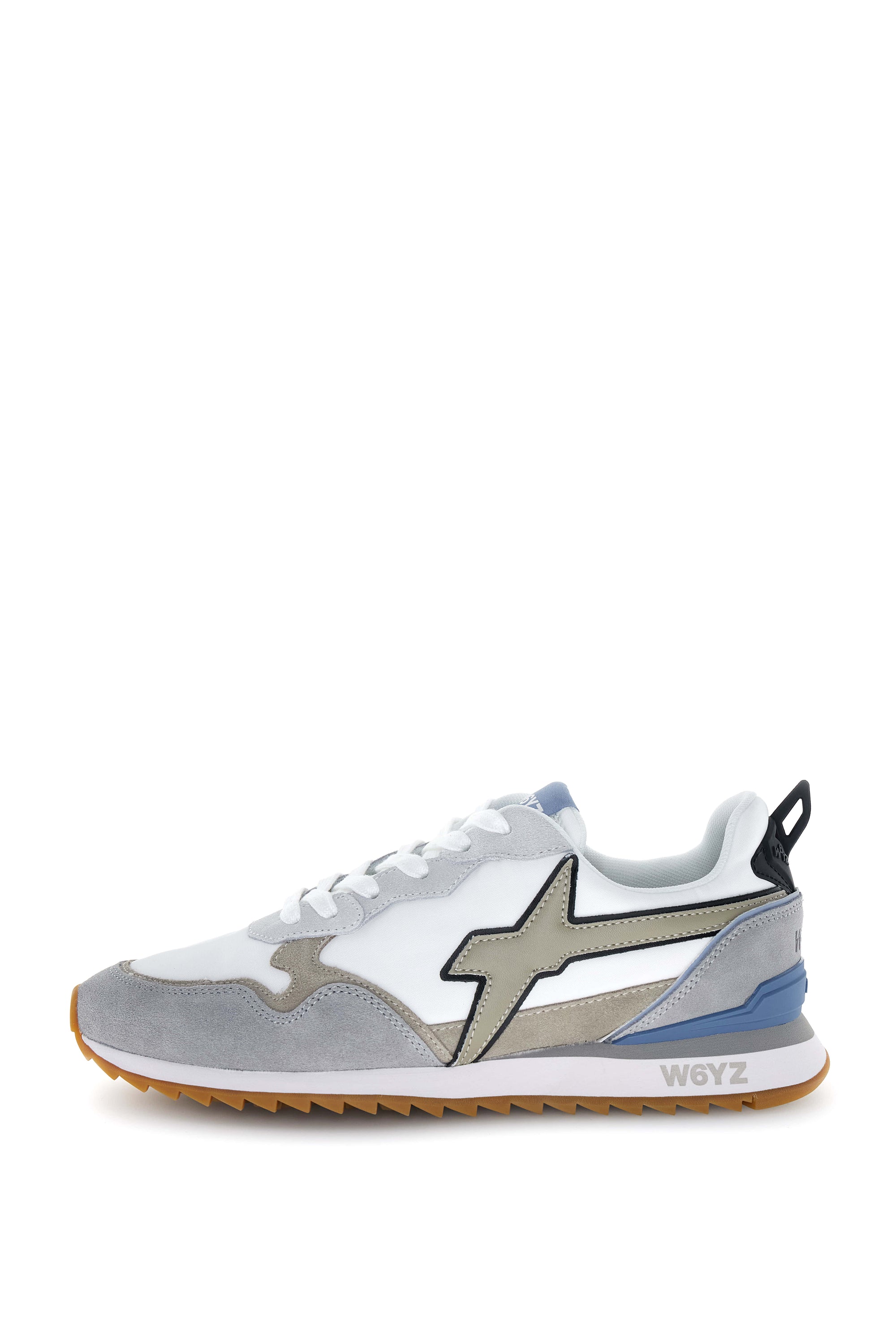 JET-M. - Sneakers in tessuto tecnico e suede - Grigio-Bianco-Azzurro