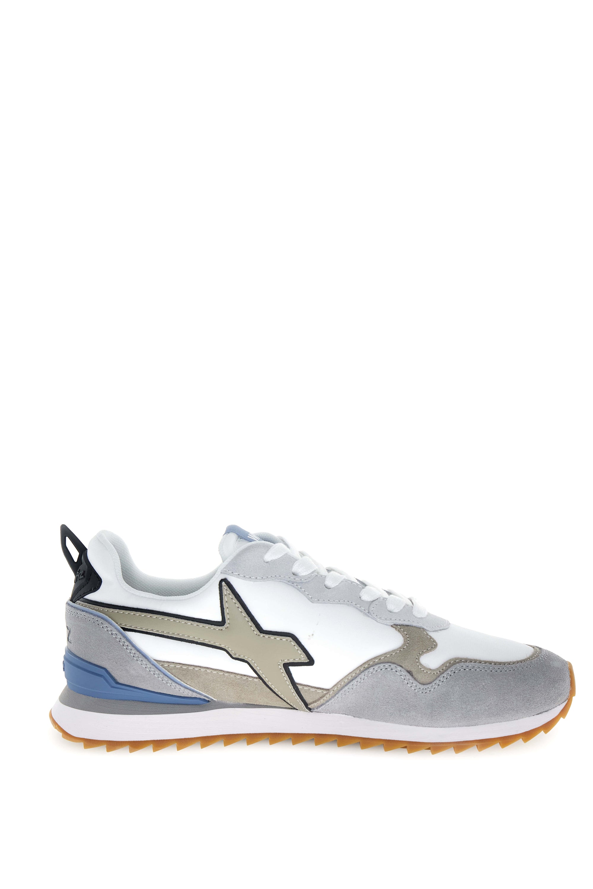 JET-M. - Sneakers in tessuto tecnico e suede - Grigio-Bianco-Azzurro