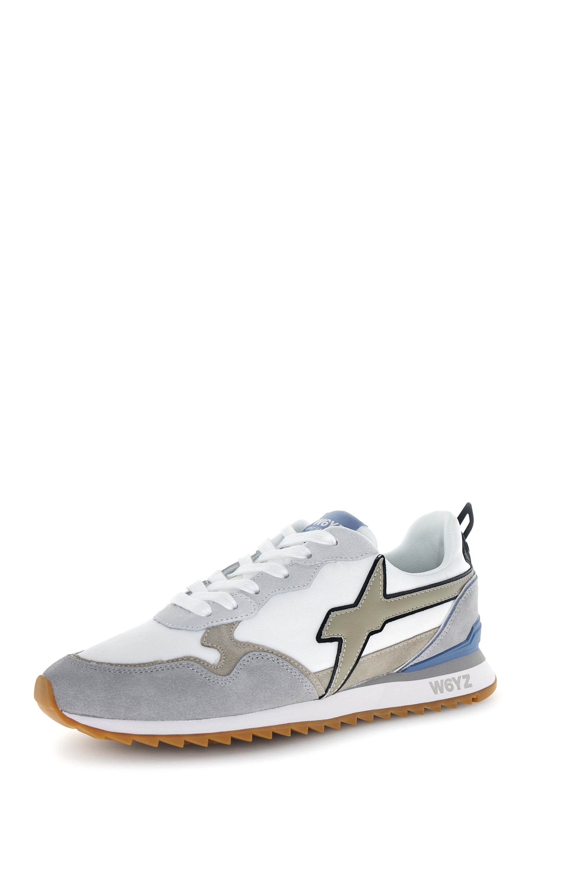 JET-M. - Sneakers in tessuto tecnico e suede - Grigio-Bianco-Azzurro