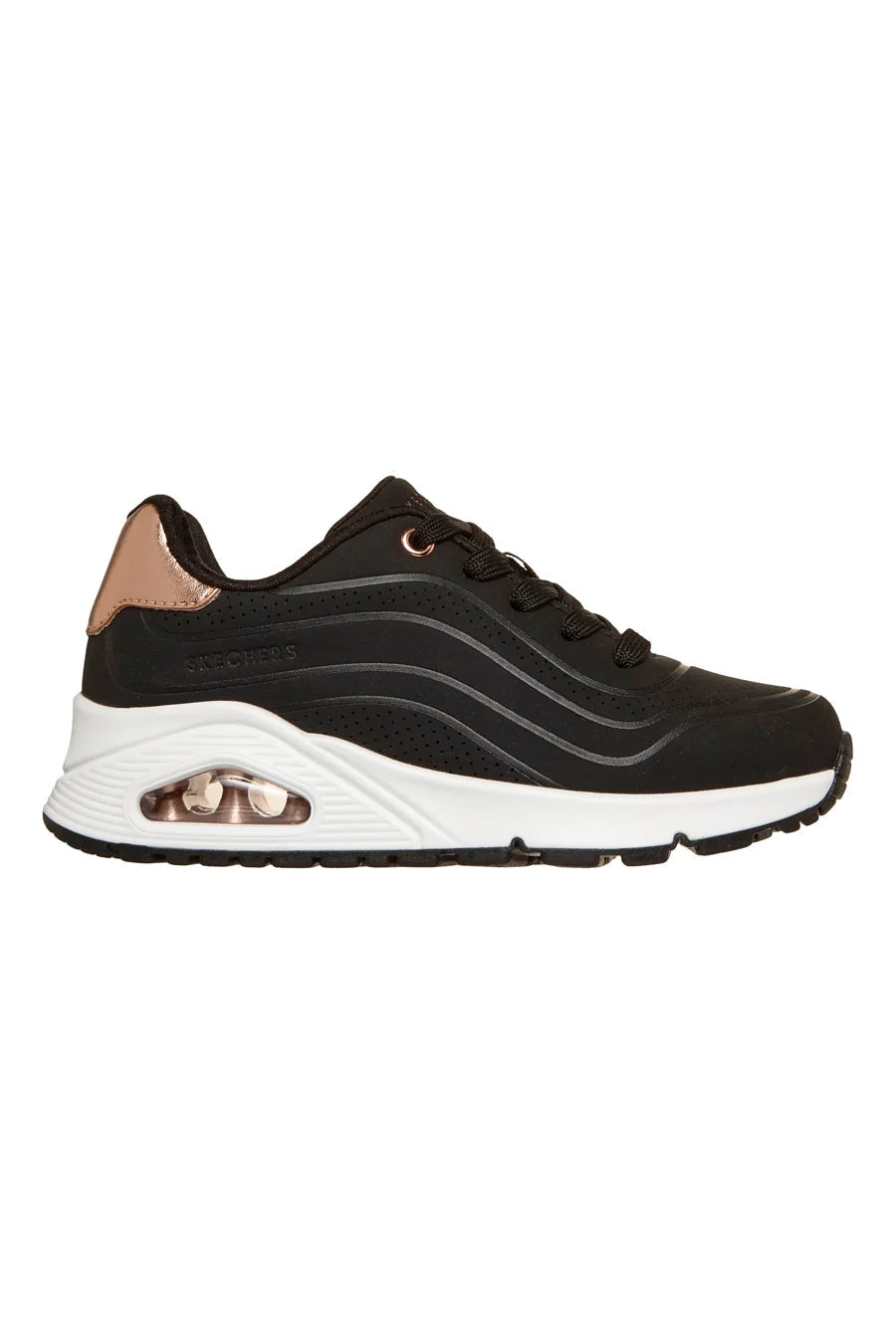 Skechers scarpa sneakers junior Uno Gen 1 Shimmer Wave 310286L/BLK nera