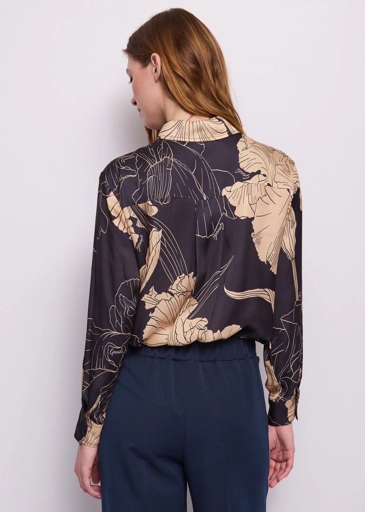 Gaudì Camicia da donna in raso floreale 621BD45008