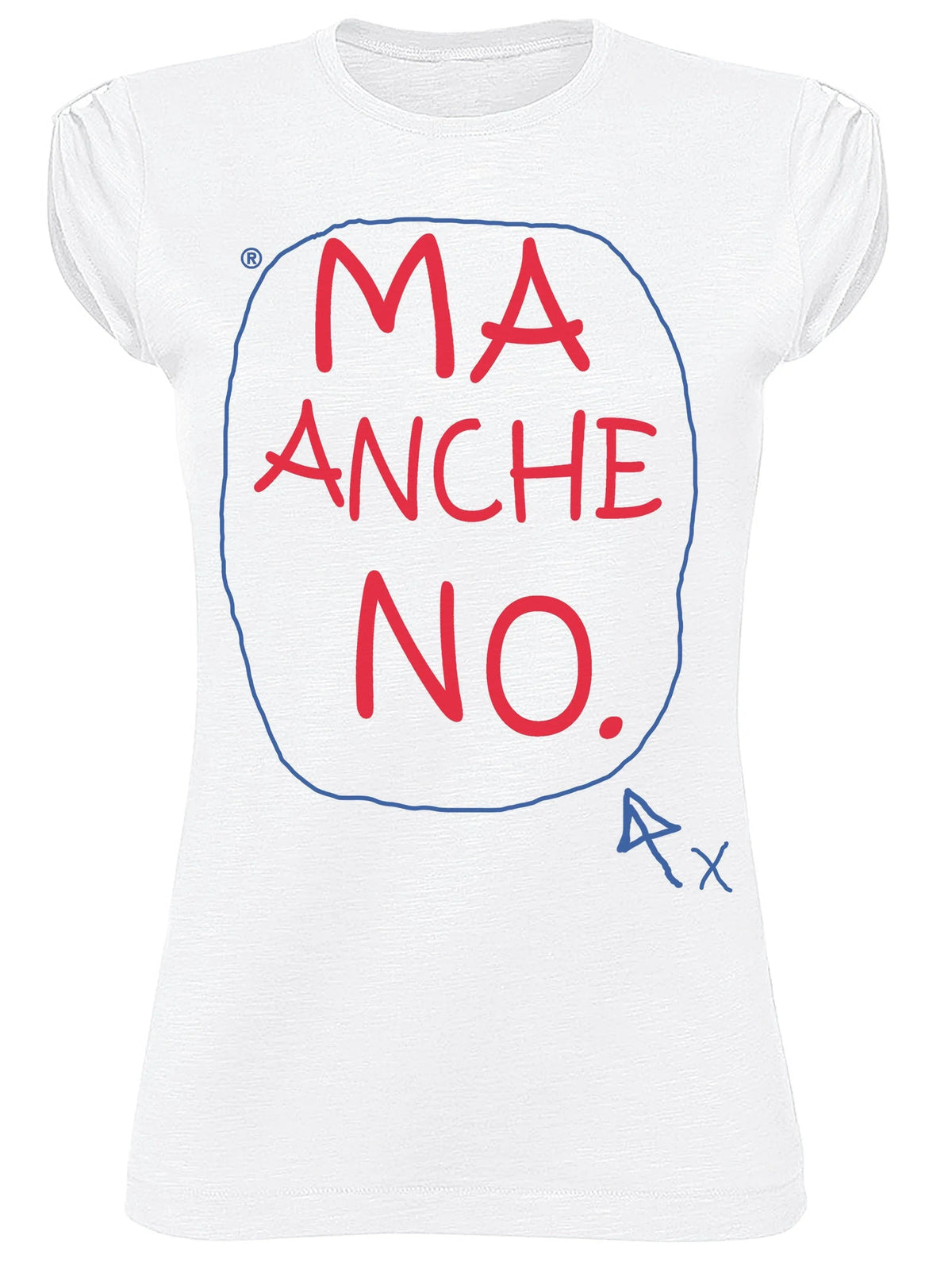 T-shirt Donna Slub 'Ma Anche NO' - 100% Cotone Bio
