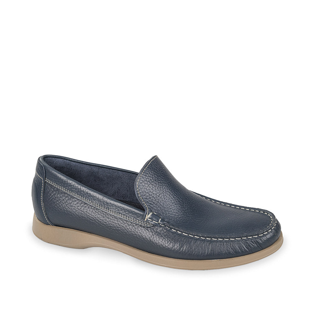 Valleverde Mocassino Uomo Pelle Blu Extra Light 8058616244624 Made in Italy