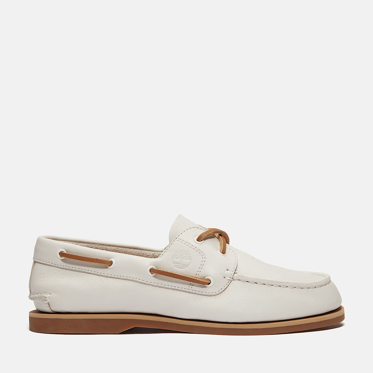 Timberland Scarpa Donna Classic Boat Shoe Pelle Bianca 197643617914