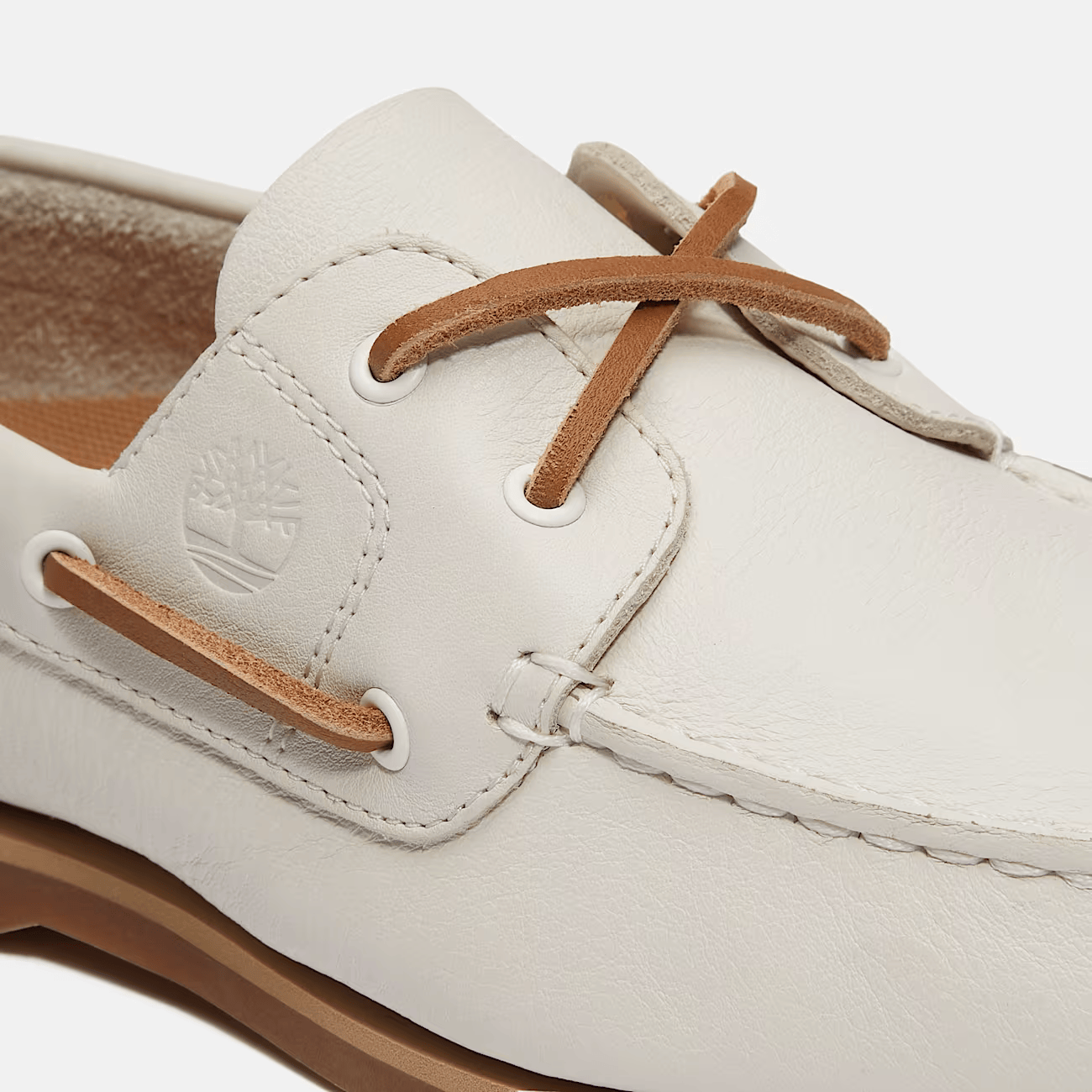 Timberland Scarpa Donna Classic Boat Shoe Pelle Bianca 197643617914