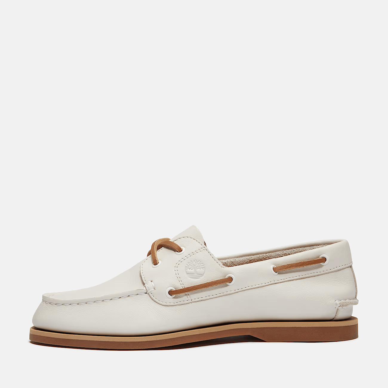 Timberland Scarpa Donna Classic Boat Shoe Pelle Bianca 197643617914