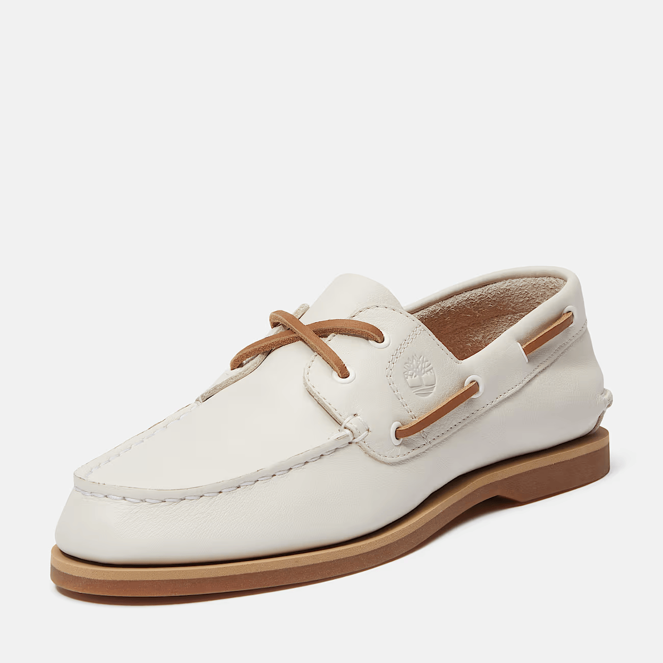 Timberland Scarpa Donna Classic Boat Shoe Pelle Bianca 197643617914