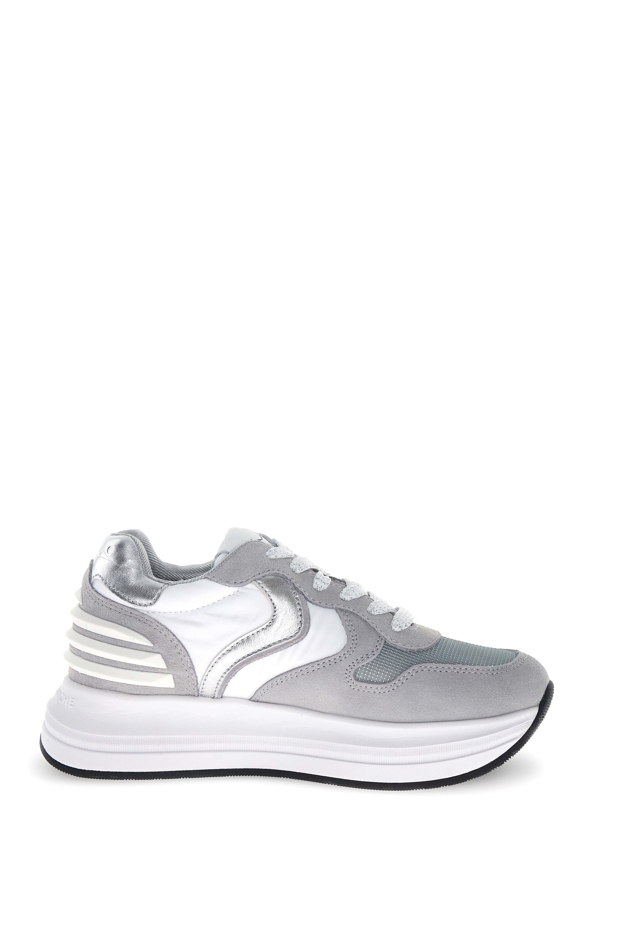 Voile Blanche Sneakers in suede e tessuto tecnico Sliver Grey