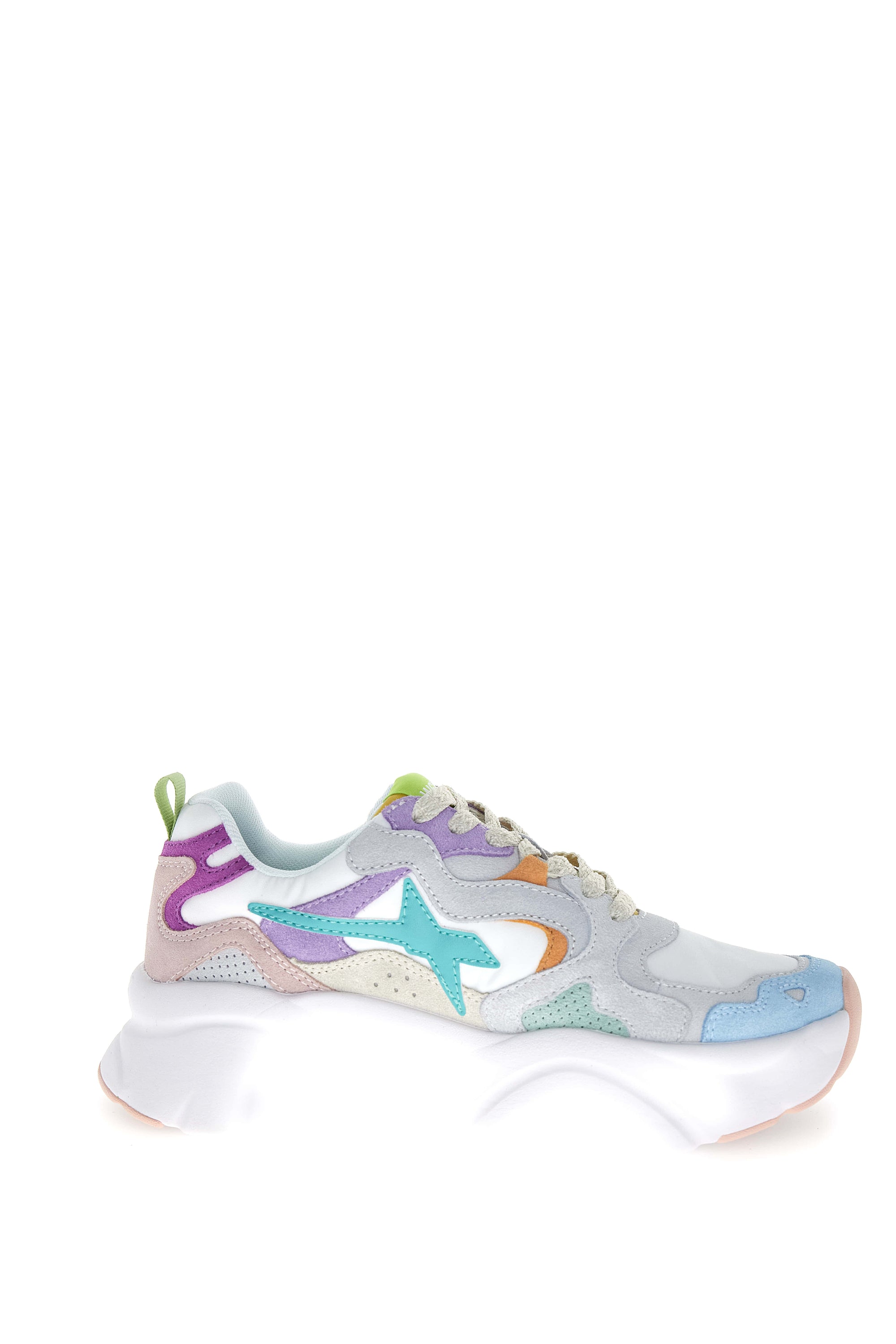 MIA-W. - Sneakers in suede e tessuto tecnico - Celeste-Bianco