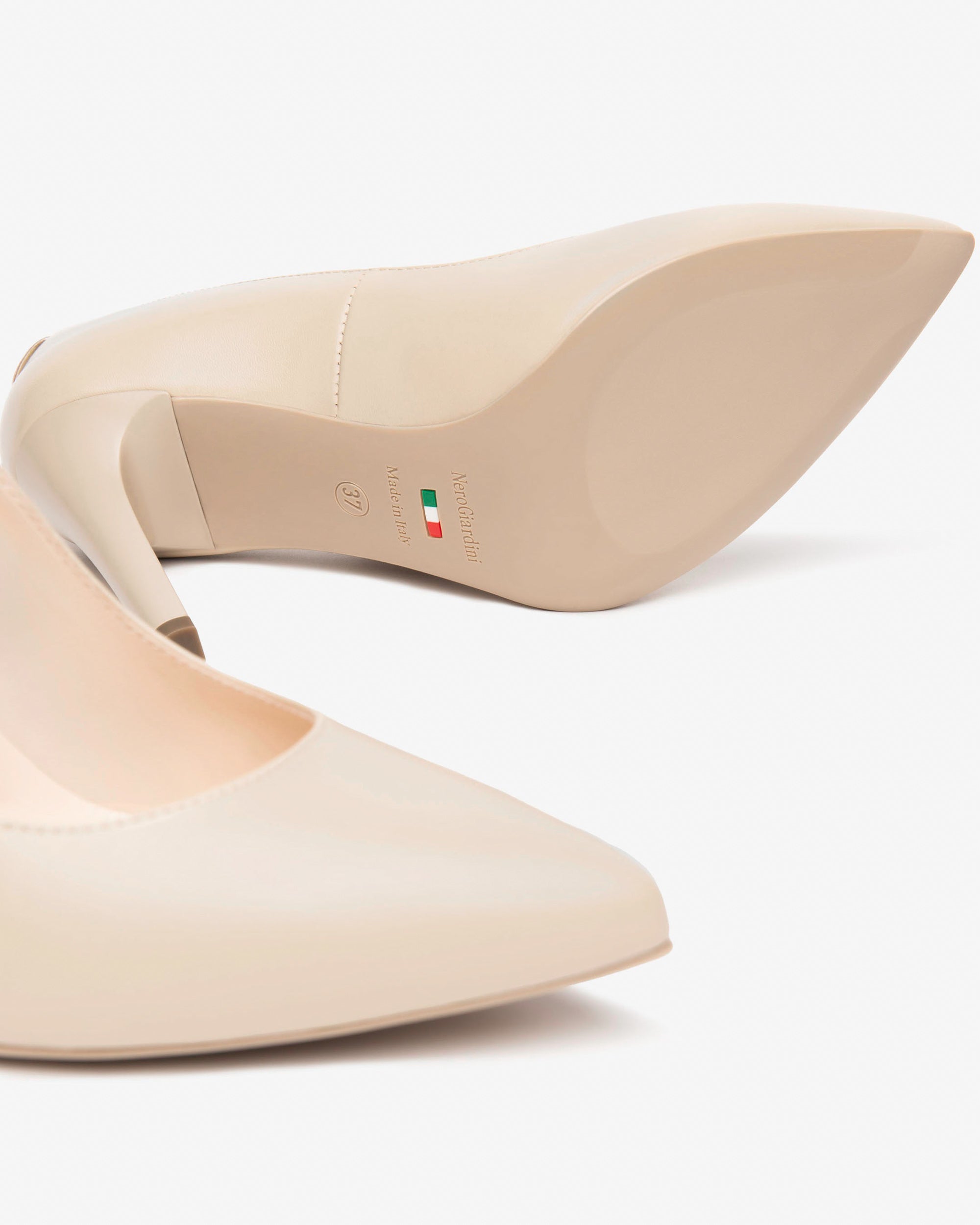 Decollette Donna in Pelle Beige Nero Giardini