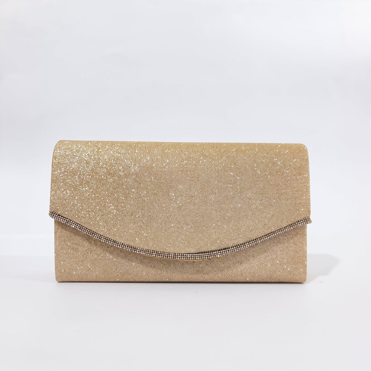 Pochette Busta con Strass Oro