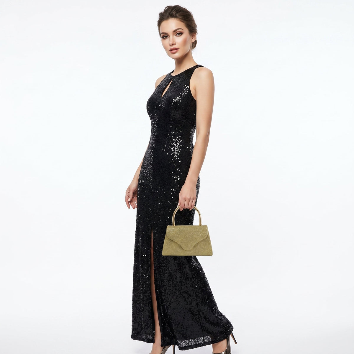 Pochette da Sera Glitter Oro