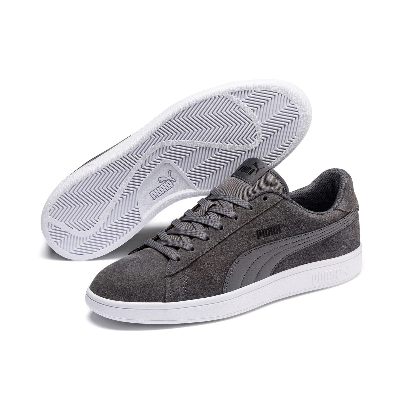 Puma Men's Smash v2 Low-Top Sneakers 364989 32 castlerock-black-white
