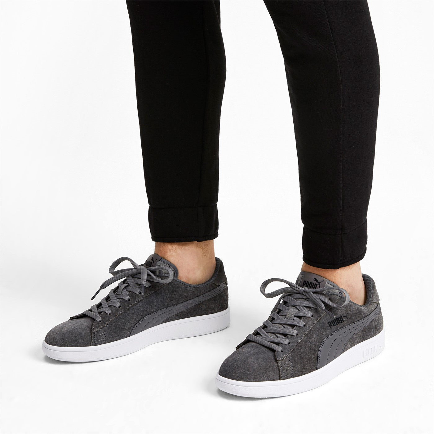 Puma Men's Smash v2 Low-Top Sneakers 364989 32 castlerock-black-white