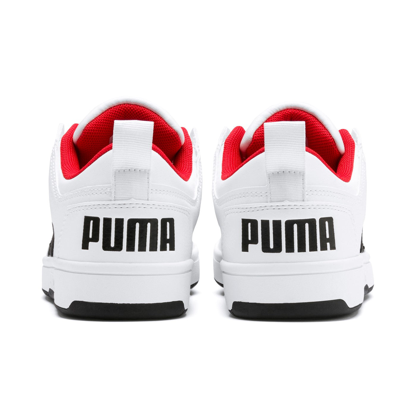 Puma Rebound Layup 370490 01 white black boys' sneakers
