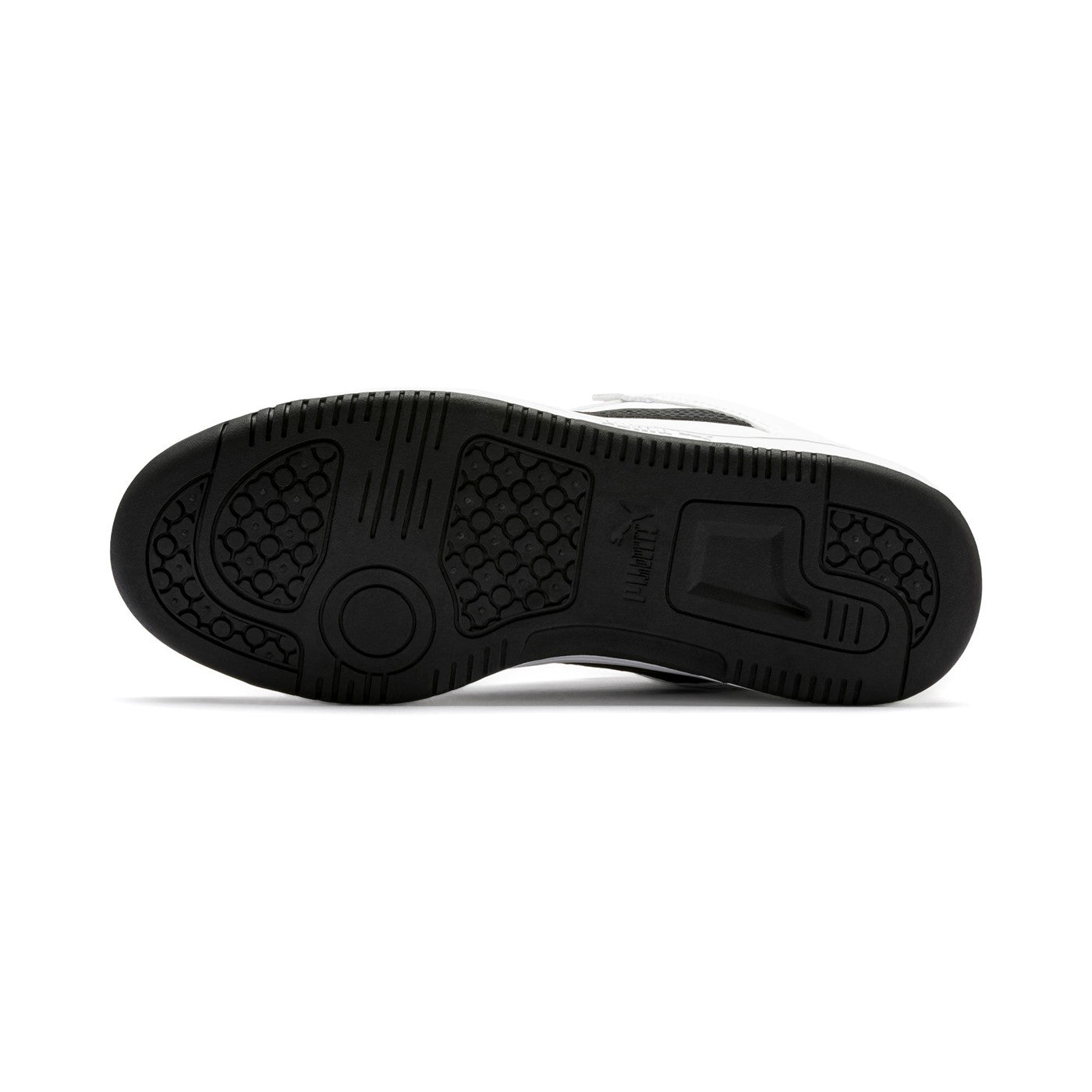 Puma Rebound Layup 370490 01 white black boys' sneakers