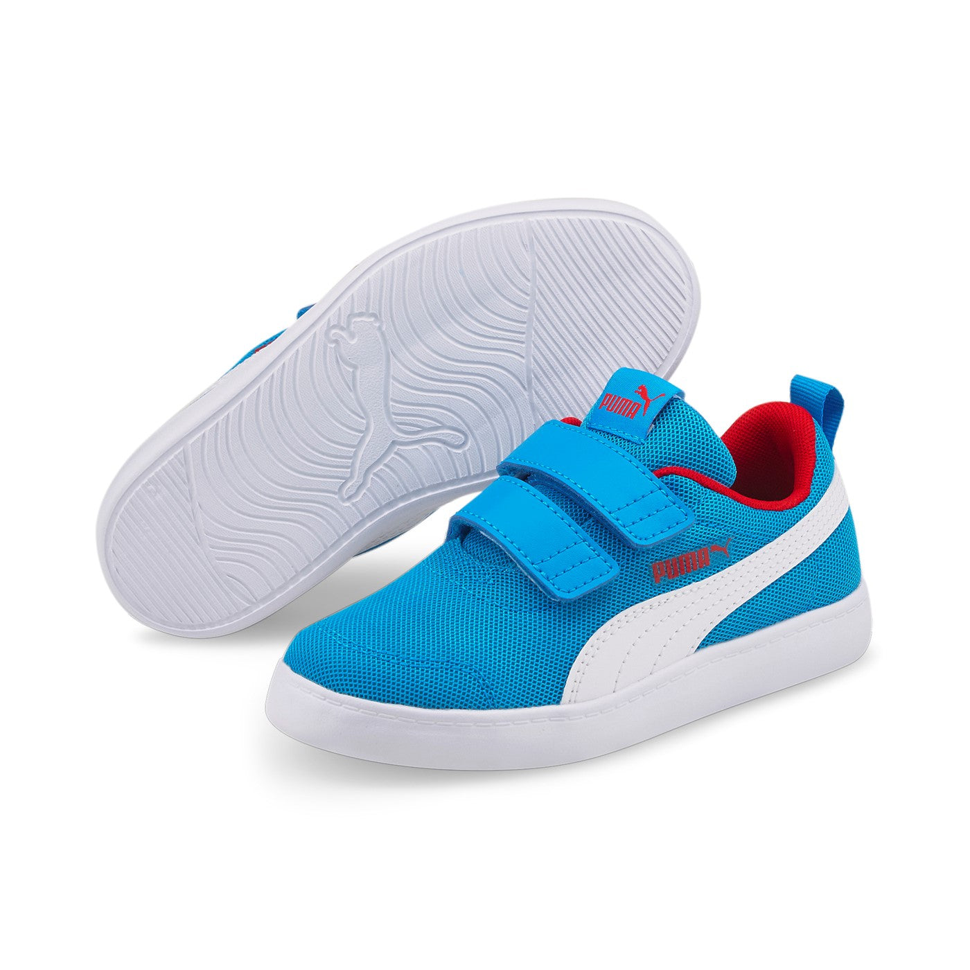 Puma Courtflex v2 Mesh V PS children's sneakers 371758 10 blue white