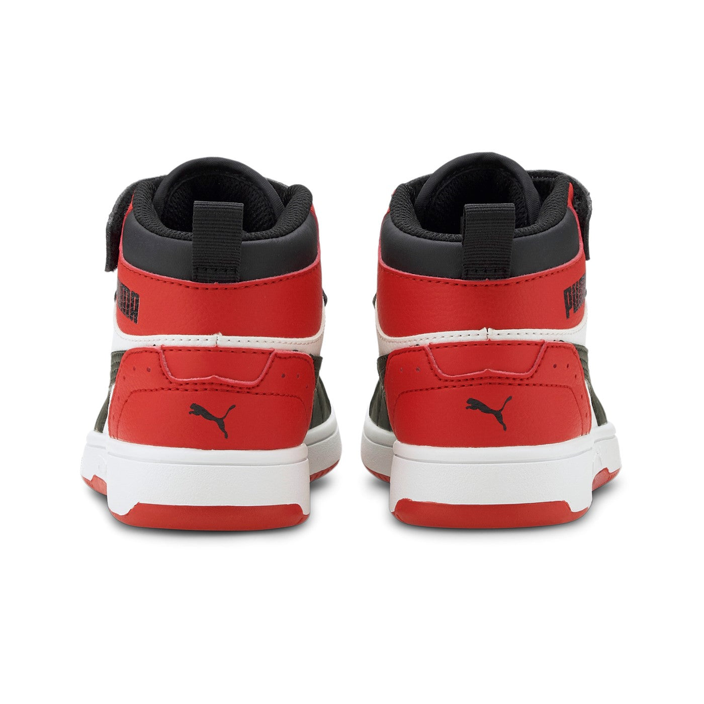 Puma Rebound JOY Blocked AC PS children's high-top sneakers 374688 03 white-black-red