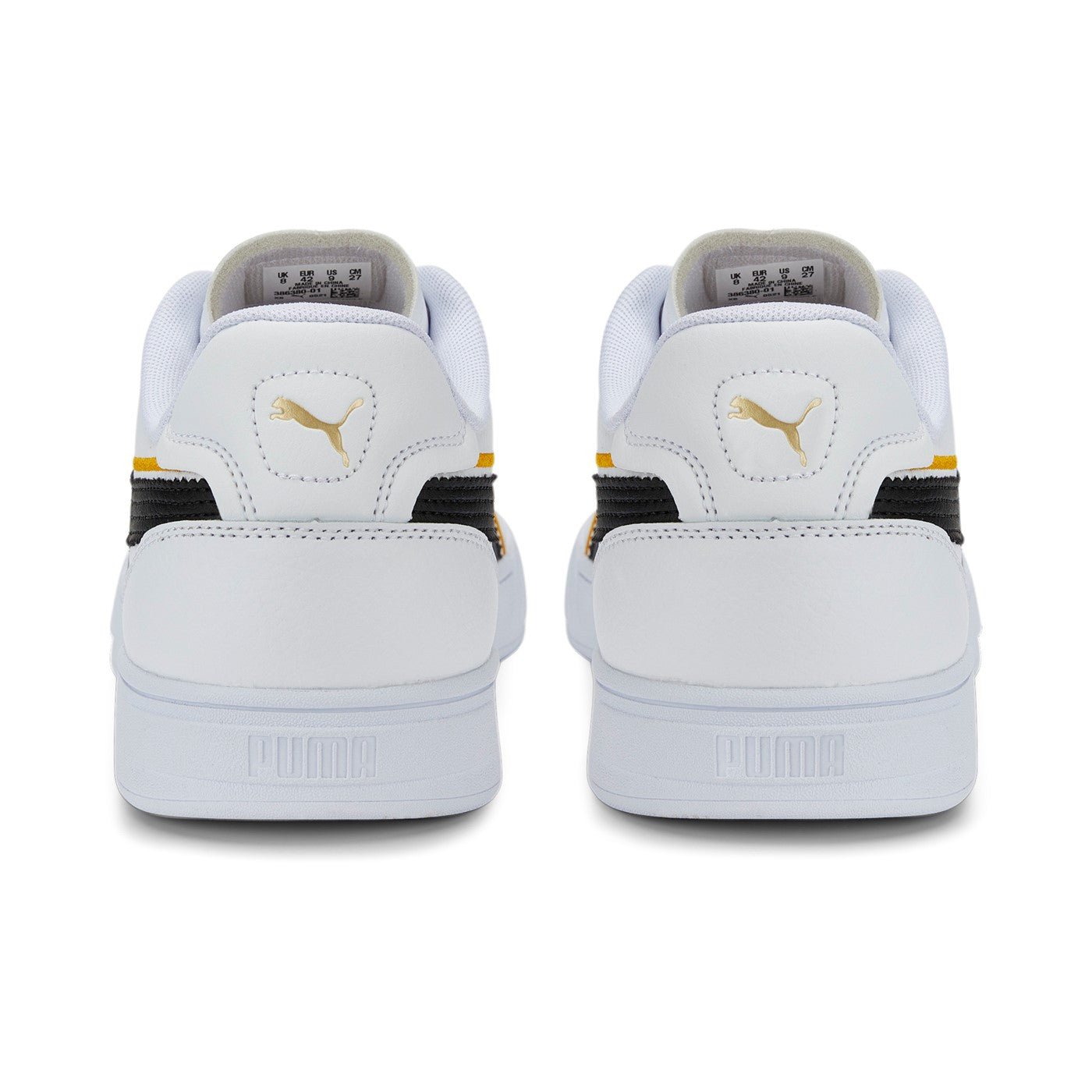 Puma men's sneakers Caven Dime FC 386380 01 white-black-gold