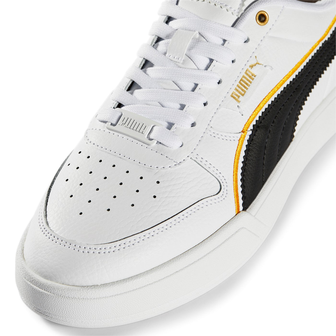 Puma men's sneakers Caven Dime FC 386380 01 white-black-gold