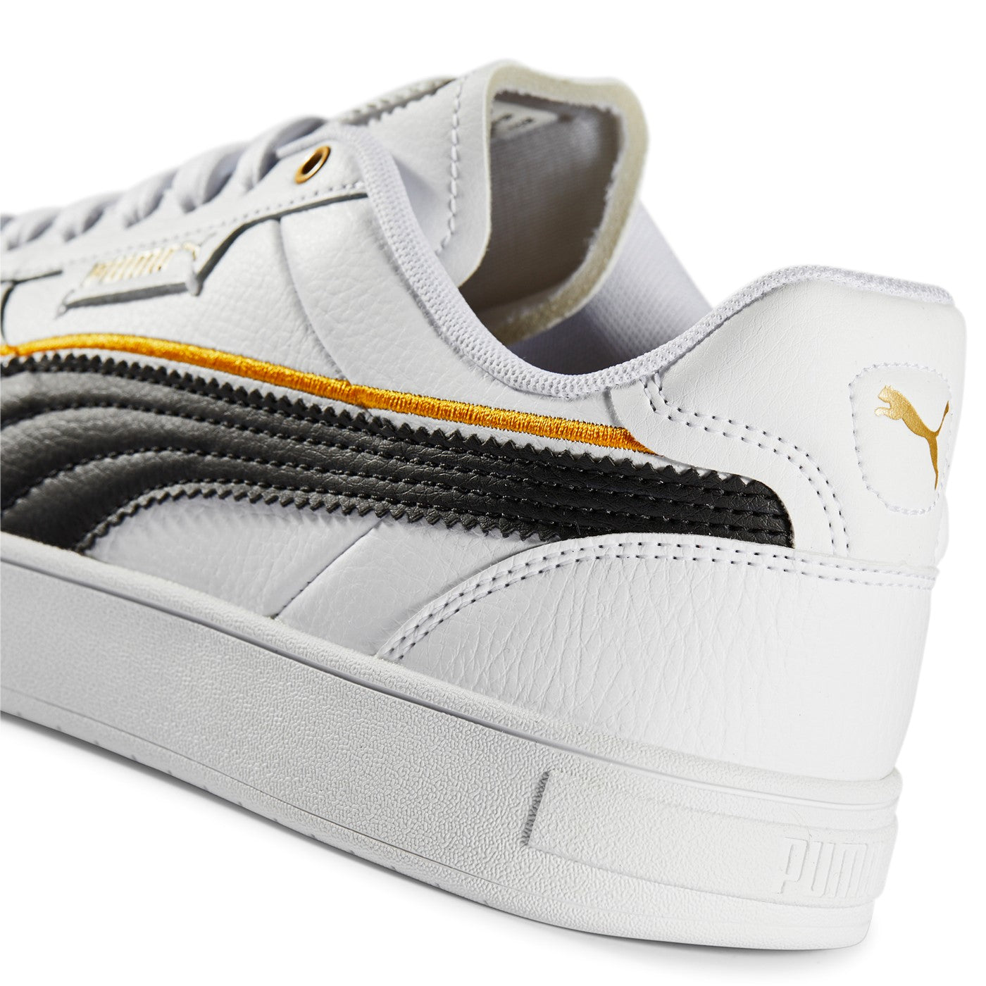 Puma men's sneakers Caven Dime FC 386380 01 white-black-gold