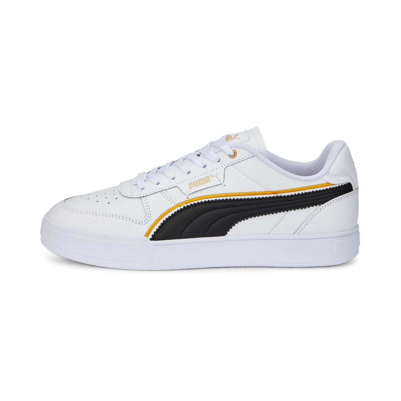 Puma men's sneakers Caven Dime FC 386380 01 white-black-gold