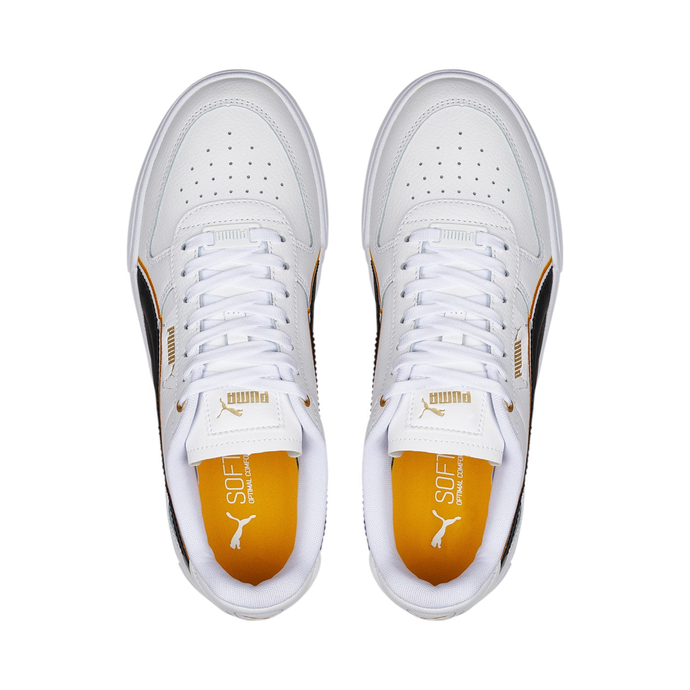 Puma men's sneakers Caven Dime FC 386380 01 white-black-gold