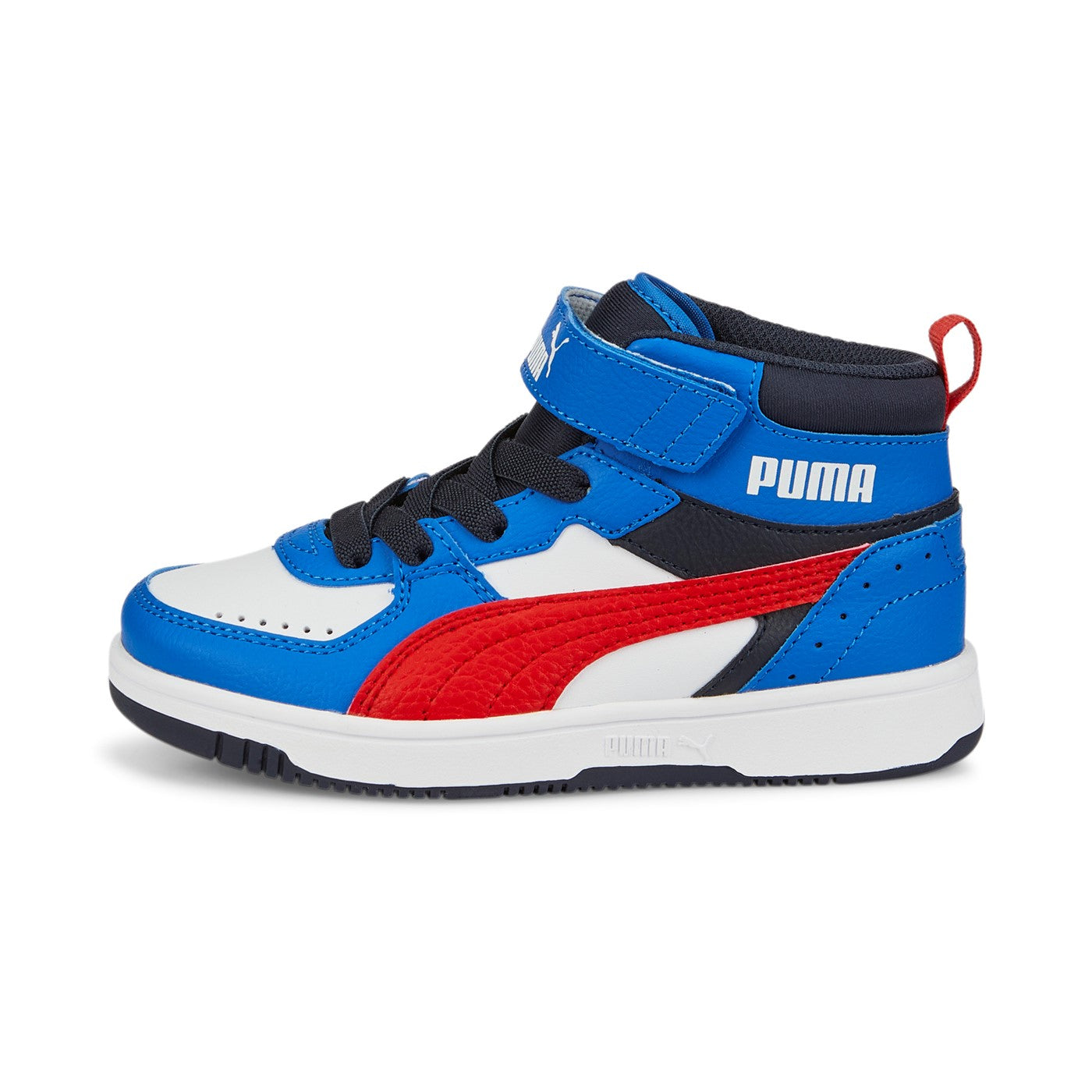 Puma Kids' High-Top Sneakers Rebound JOY 388448 04 White Red Blue