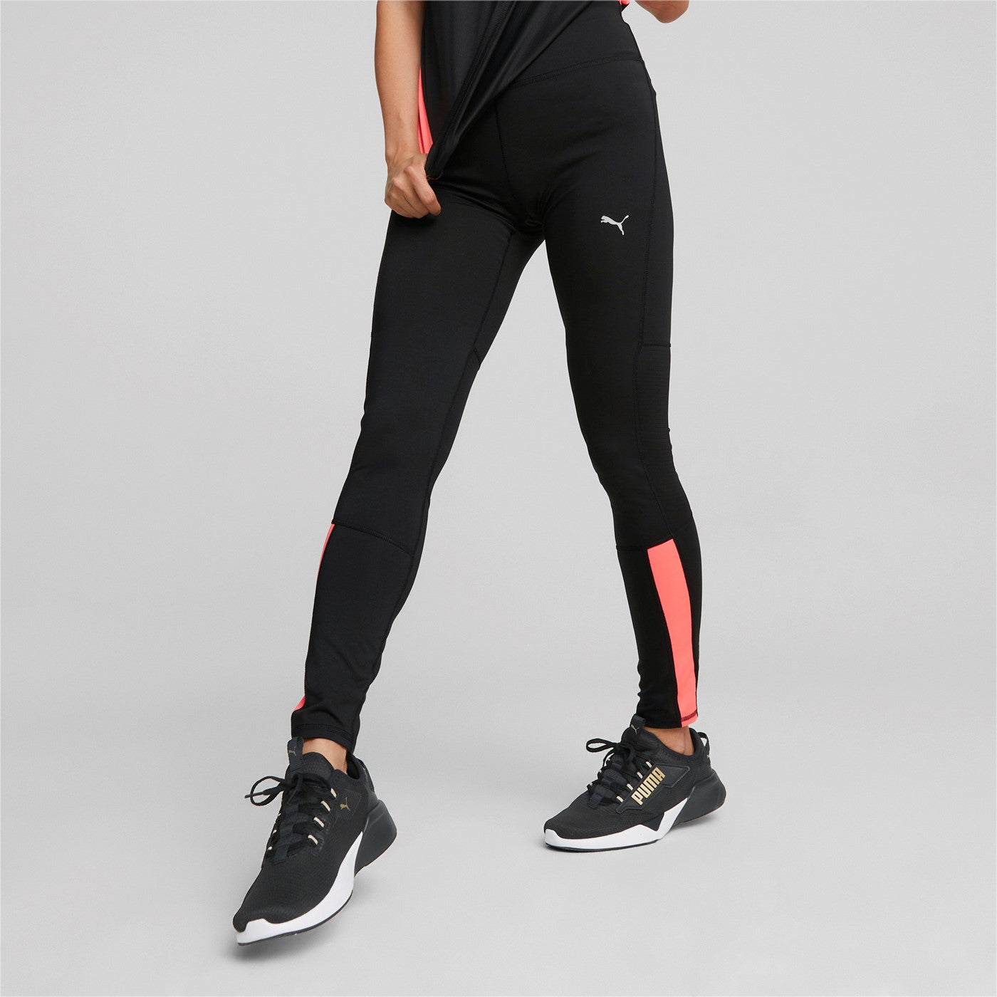 Puma Run Favorite Reg Rise Full Tight Women's Running Pants Black-Sunset Glow