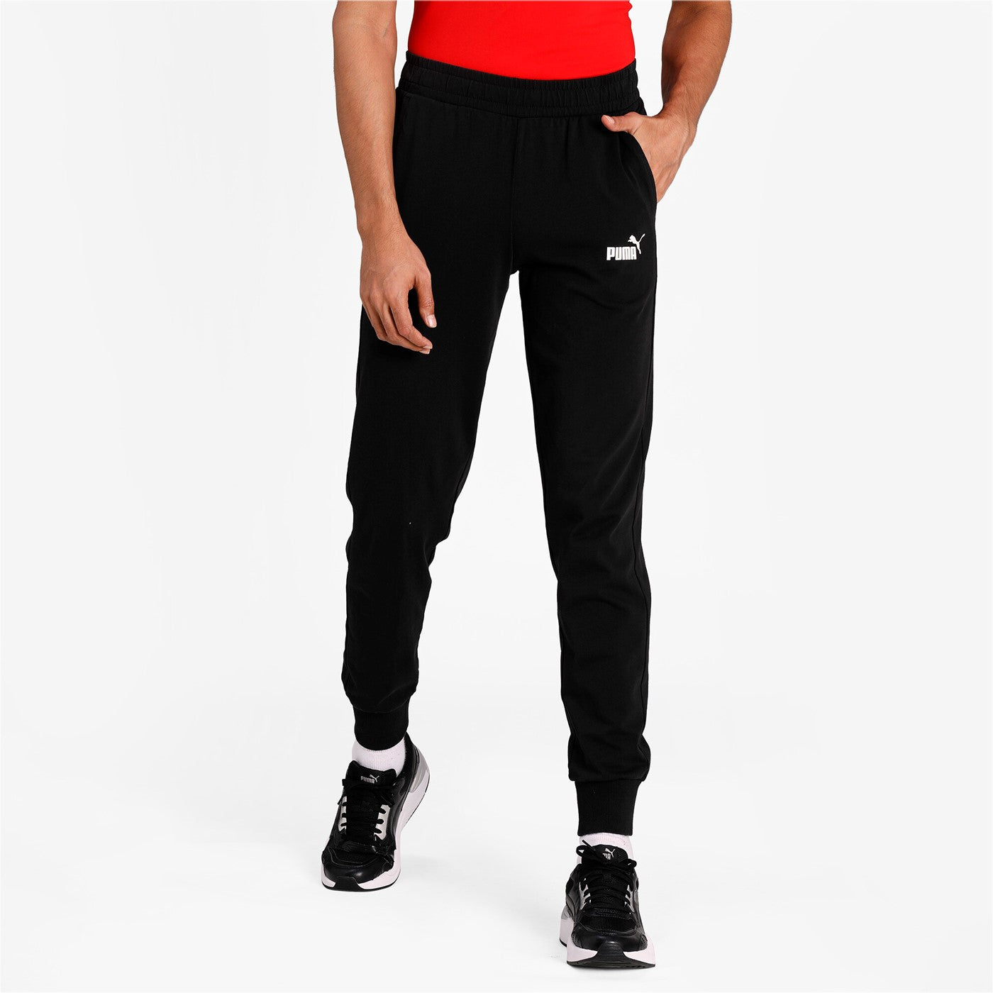 Puma Men's Cotton Jersey ESS Jersey Pants op 586747 01 black