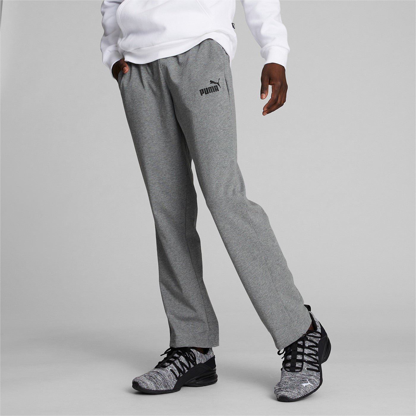 Puma Men's Cotton Jersey ESS Jersey Pants op 586747 03 medium grey heather