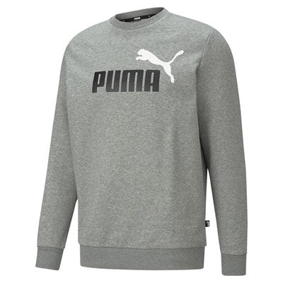 Puma ESS+ 2 Col Big Logo Crew FL Sweatshirt 586762 54 black-tangerine
