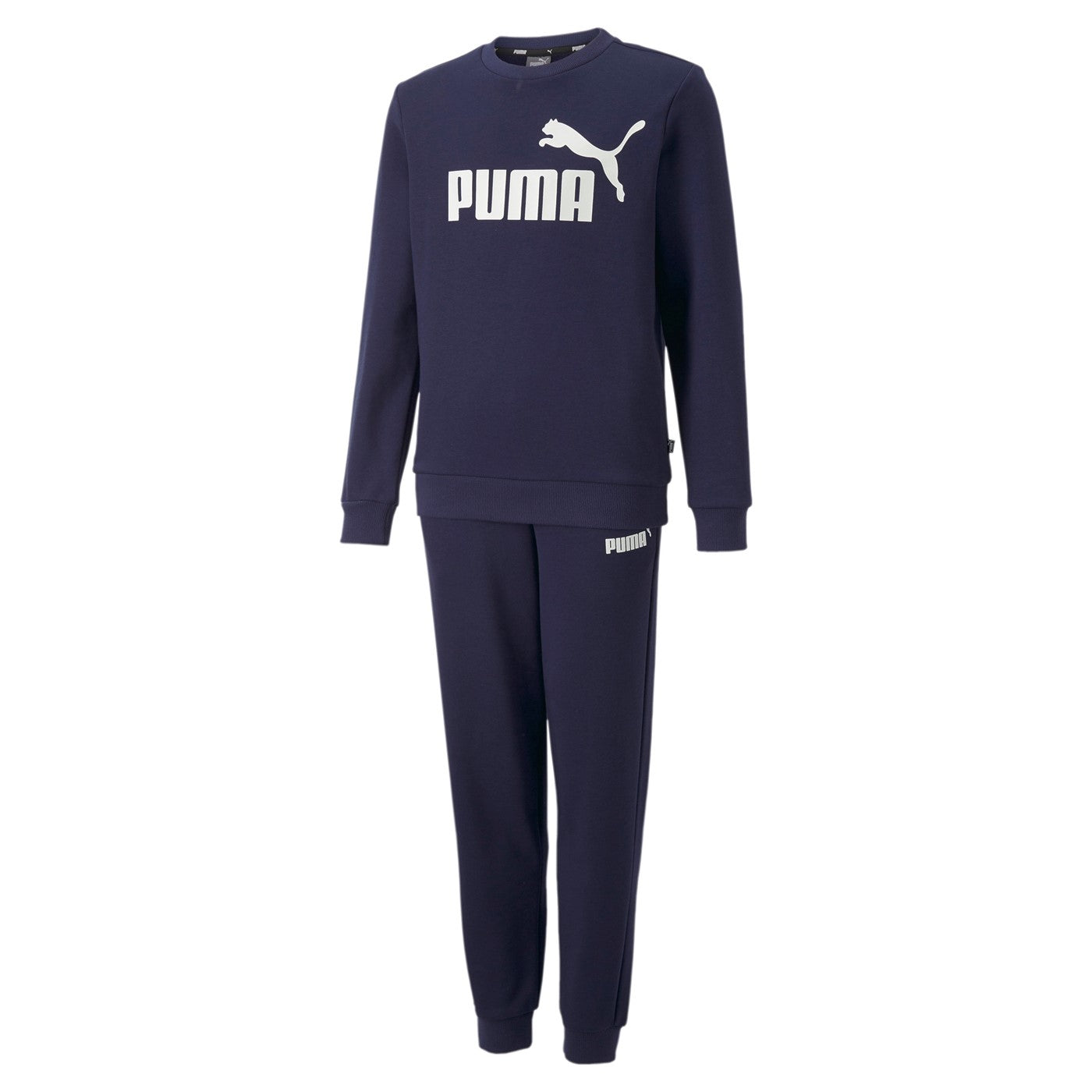 Puma boys' tracksuit with crew neck sweatshirt and ankle cuff trousers Logo Sweat TR B 670885 06 blue