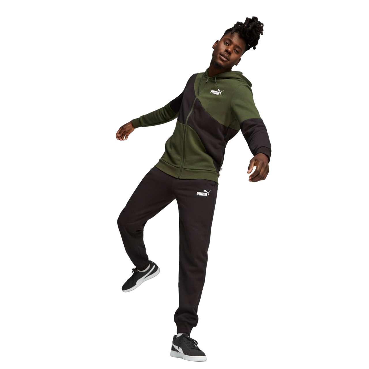 Puma Men's Power Cat Hooded Tracksuit 675972-31 Myrtle