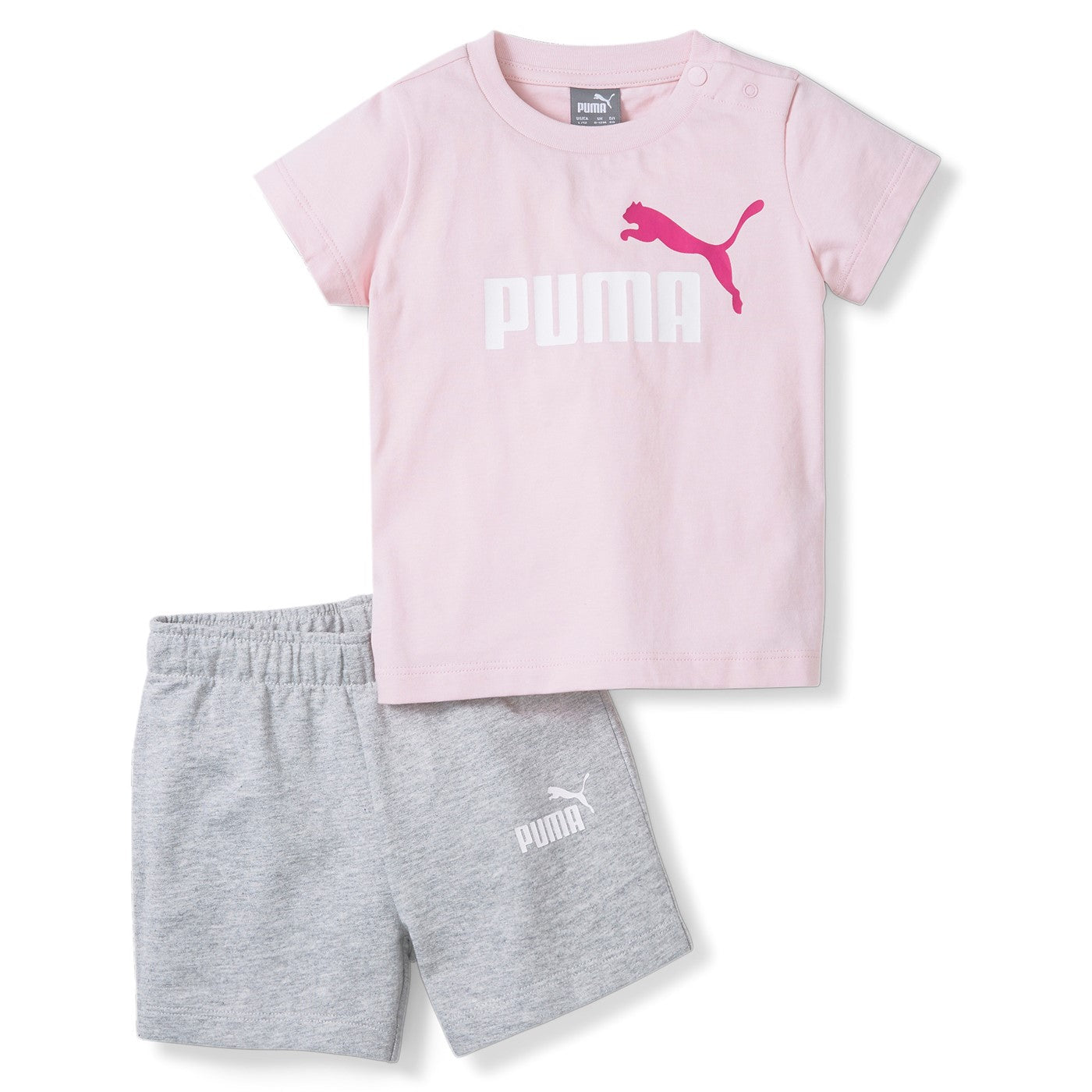 Puma infant outfit Minicats Tee &amp; Shorts Set 845839-16 chalk pink