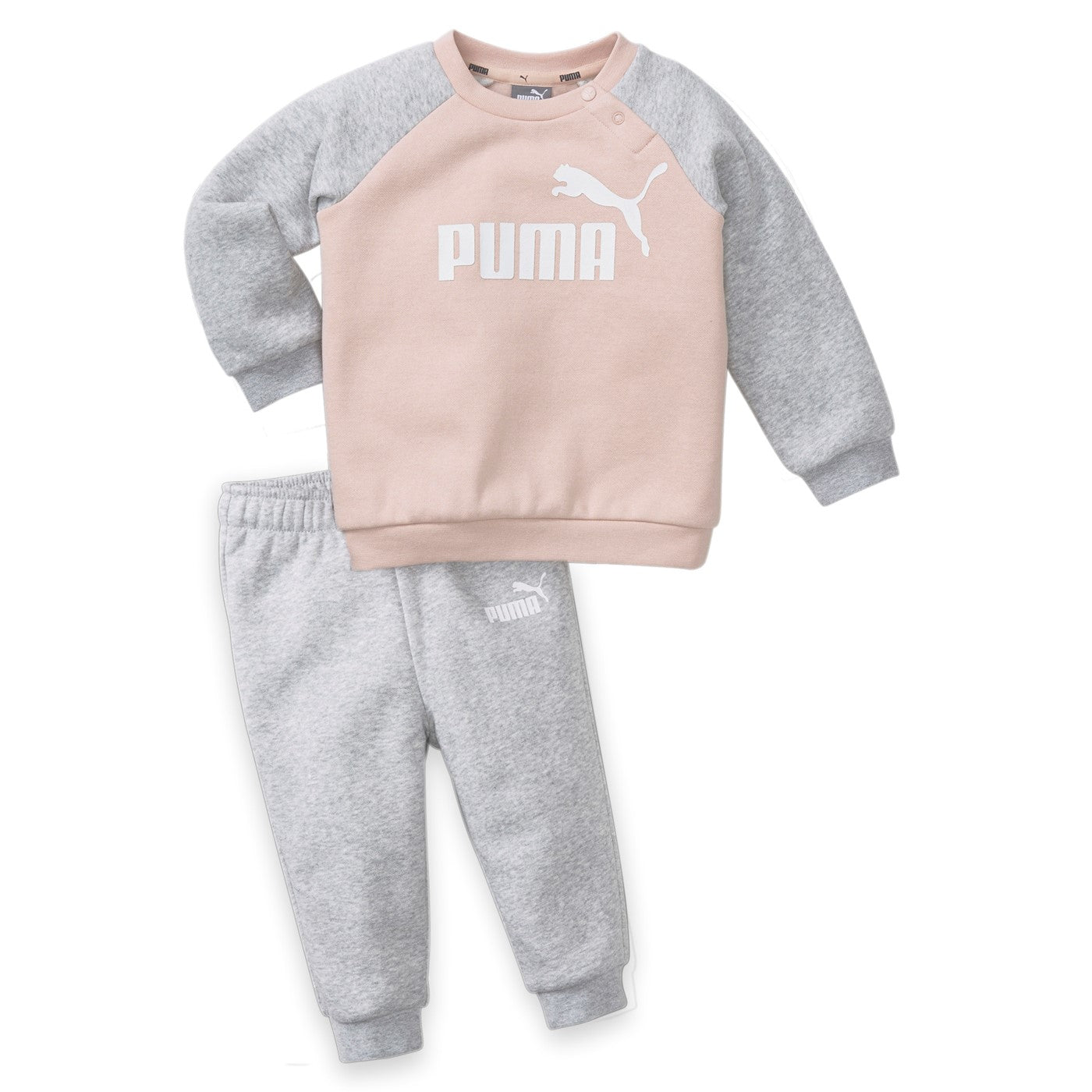 Puma Infant tracksuit sweatshirt with buttons and trousers with elastic 846143 47 rose