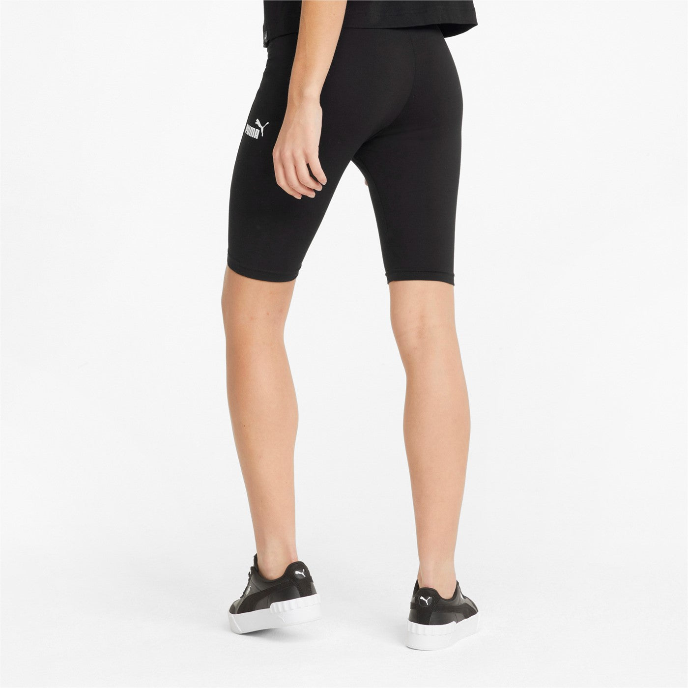 Puma Women's Power 9" High-Waist Tape Stretchy Sports Shorts 847121 01 Black
