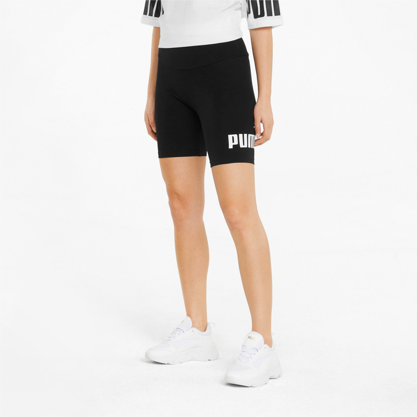 Puma Women's ESS 7" Logo Fitted Sports Shorts 848347 01 Black