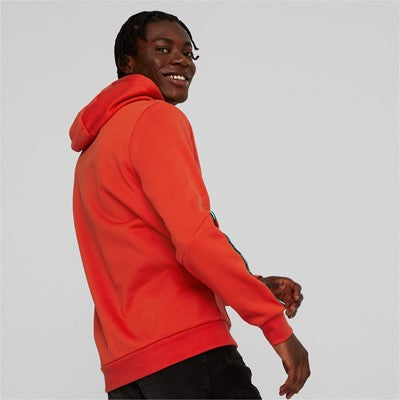Puma Men's Hoodie with Hood and Front Kangaroo Pocket ESS+ Tape 849040 33 Red
