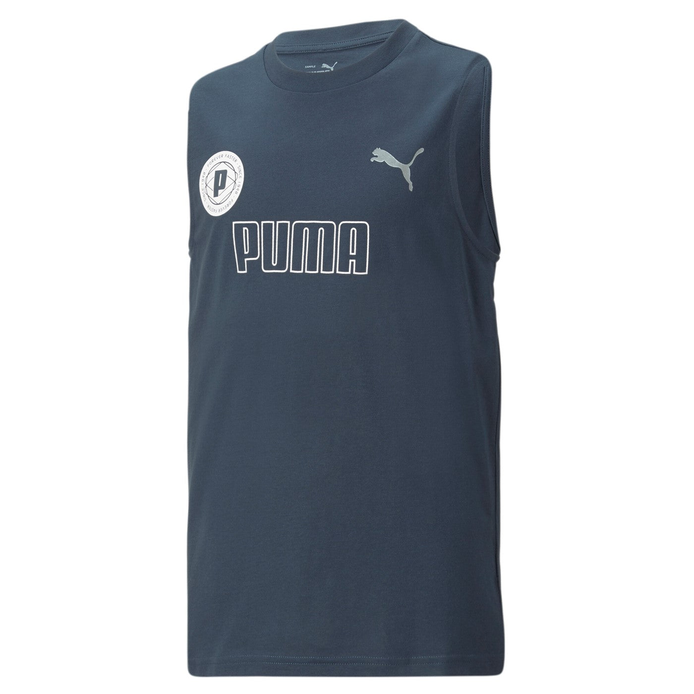 Puma Boys' Active Sports Sleeveless T-Shirt 673201-16 dark night