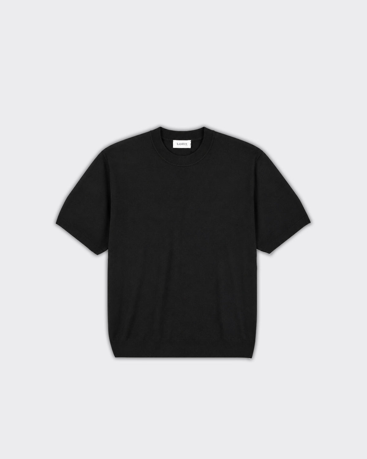 T-Shirt In Lana Merino Nera