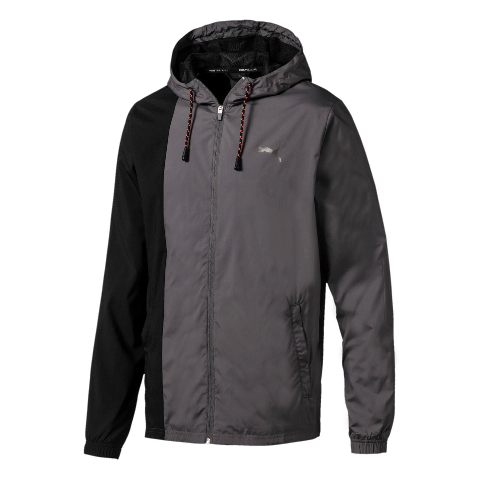 Puma Collective Woven Hooded Windbreaker Grey Black 518384 03