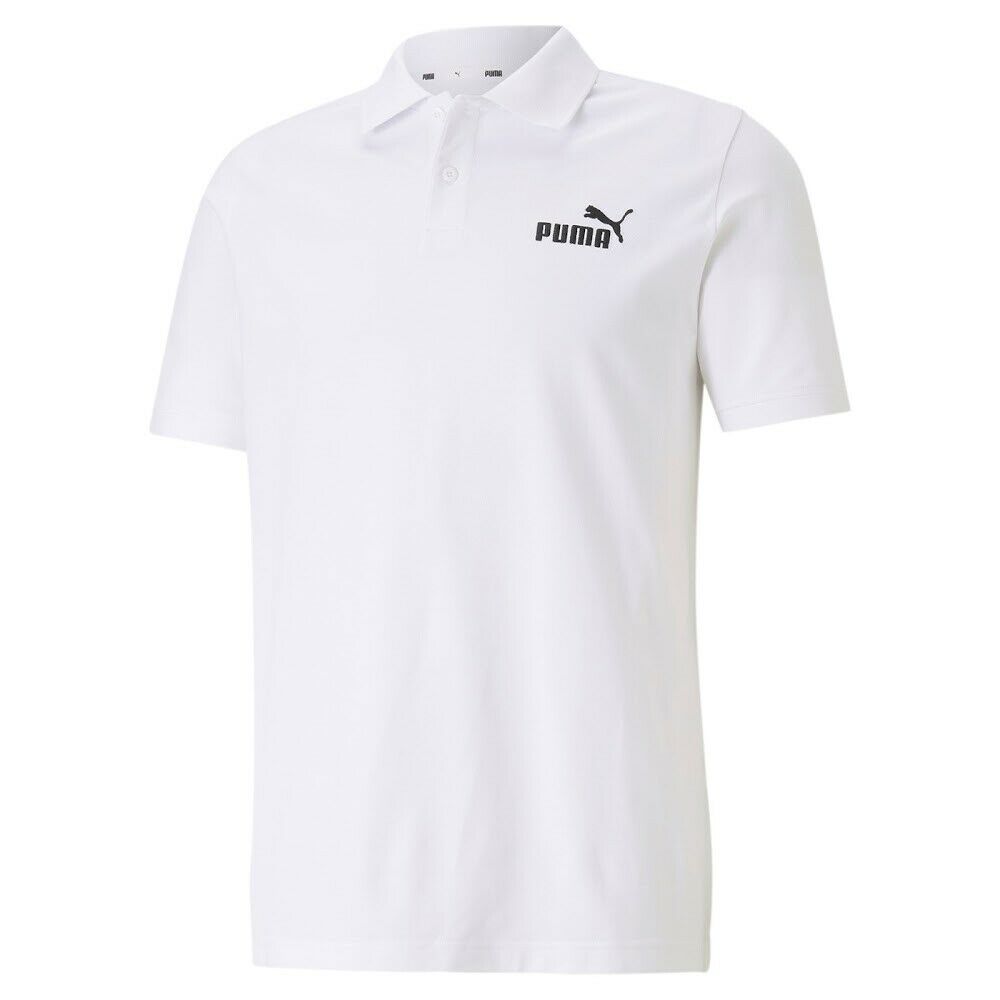 Puma Men's Short Sleeve Piqué Cotton Polo Shirt 586674-02 White