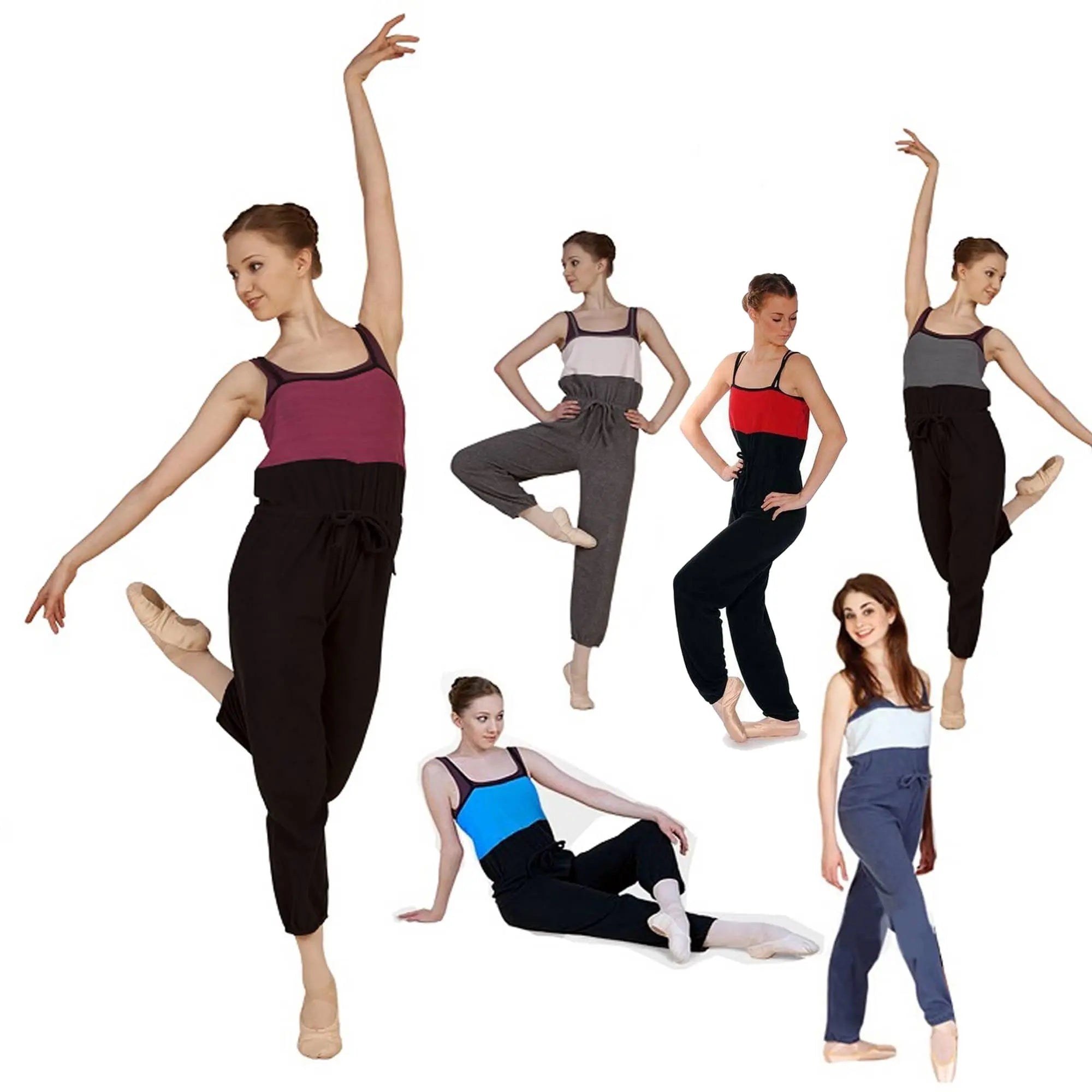 Sansha GABY unitard E04F tuta warmup salopette per Ballerine Danza Classica