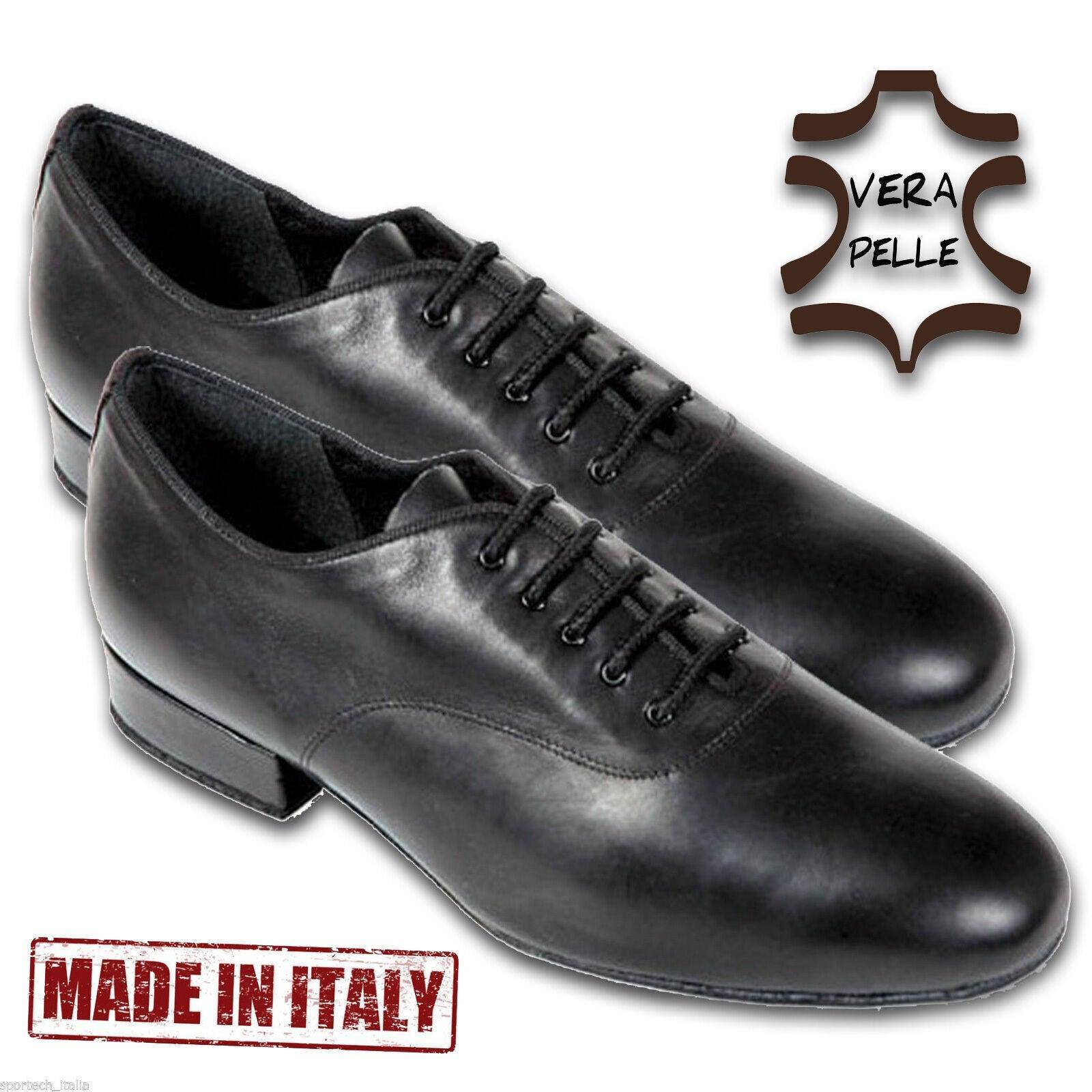 Scarpe Ballo Uomo Oxford Vera Pelle - Danza Liscio Tango Latino Standard Studio