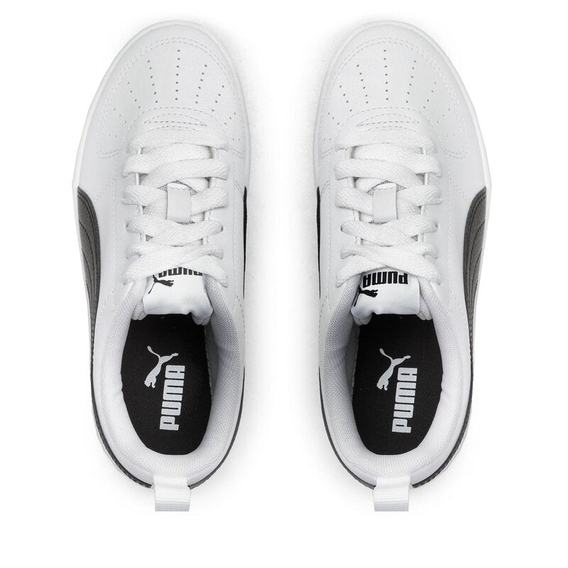 Puma Rickie Jr Lace-Up Trainers for Boys 384311 03 White-Black